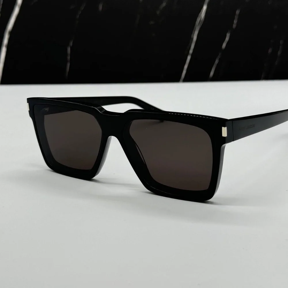 NEW SL610 001 SAINT LAURENT BLACK SQUARE SL 610 001 UNISEX SUNGLASSES